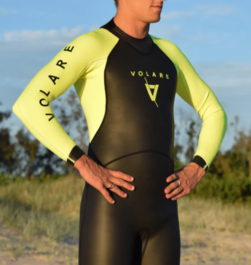 MENS  WETSUIT VOLARE Long Sleeve -Style  V1  (yellow)